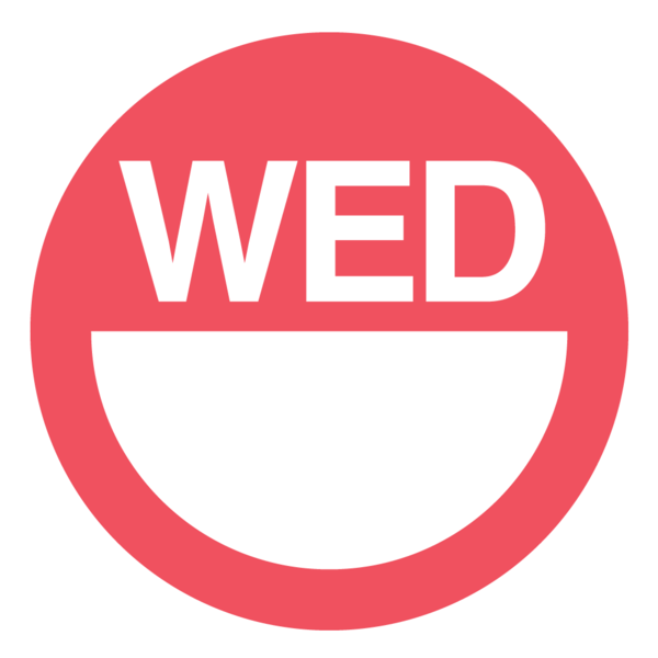Nevs Dissolvable DaySpots - Wednesday 1" circle White w/Red DDOT-W1W